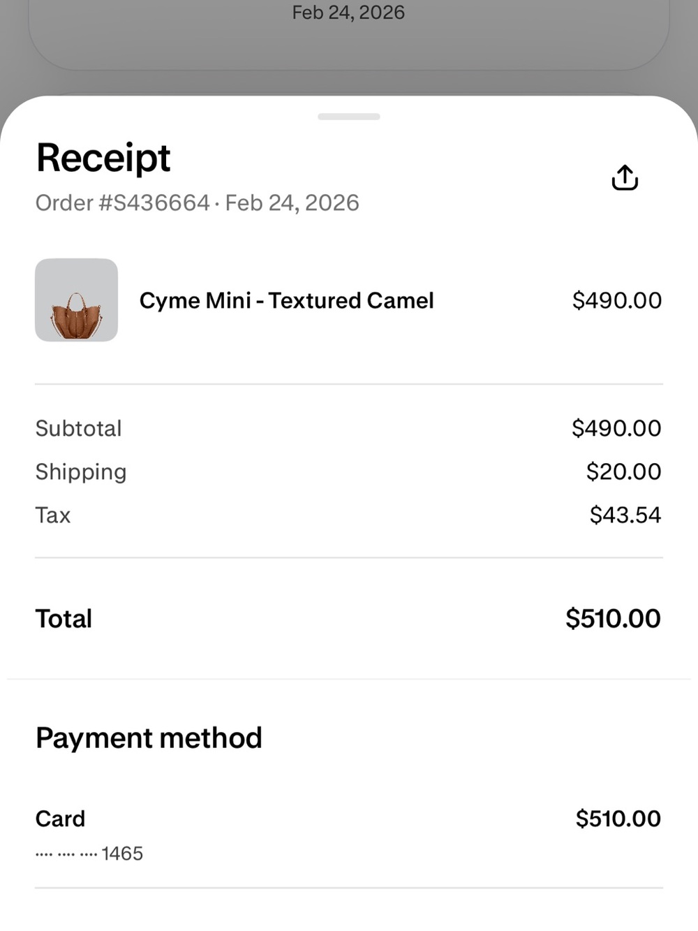 Cyme Mini Textured Camel Tote